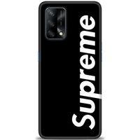 Oppo A74 Kılıf HD Baskılı Kılıf - Supreme Siyah + Tam Ekran Koruyucu