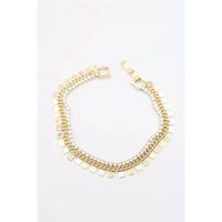 Kare Pullu Su Yolu Bileklik - Altın