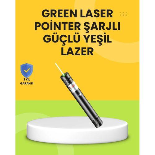 Uzun Mesafe Görünürlüklü Yeşil Lazer Pointer Şarjlı