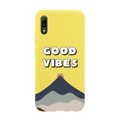 Huawei Y6 Pro 2019 Good Vibes Premium Silikonlu Telefon Kılıfı
