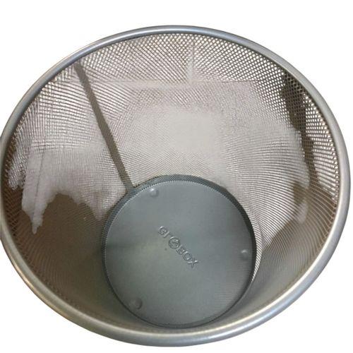 GLOBOX DELİKLİ ÇÖP KOVASI METAL GÜMÜŞ
