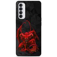 Lopard Oppo Reno 4 Pro Uyumlu Kılıf Tattoo's (17) Tasarım Kılıf Red Dragon
