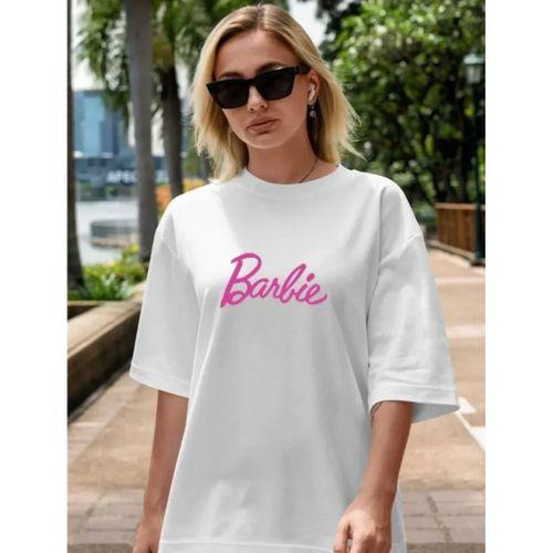 Baskılı Oversize T-shirt - Beyaz