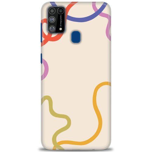 Samsung Galaxy M31 Kılıf HD Baskılı Kılıf - Renk Çizgileri + Tam Ekran Koruyucu