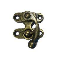 Kancalı Yay Gözü, Ahşap Kutu Klipsi - Küçük, Antik, 1 Adet