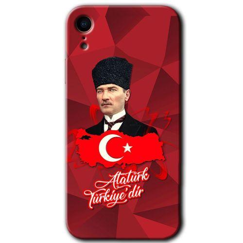 Potkal Hediye Fabrikası iPhone XR Kılıf HD Desen Baskılı Arka Kapak - Atatürkiye