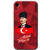Potkal Hediye Fabrikası iPhone XR Kılıf HD Desen Baskılı Arka Kapak - Atatürkiye
