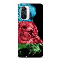 Xiaomi Redmi K40 Uyumlu Kılıf Azarbaijan (24) Darbe Emici Kılıf Bayrak Aslan