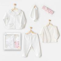 Andywawa AC25650 Cuddly Bunny Bear 5'Li Hastane Çıkışı Ecru Pink