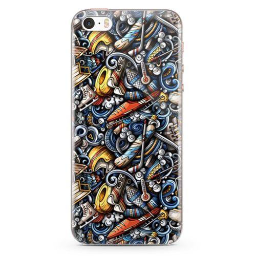 Apple iPhone SE Kılıf Kayak Malzemeleri Arka Kapak Koruma Desenli Full Koruyucu