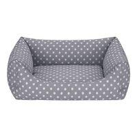Pet Comfort Uniform Gri Puantiyeli Kedi ve Köpek Yatağı M 60x50cm