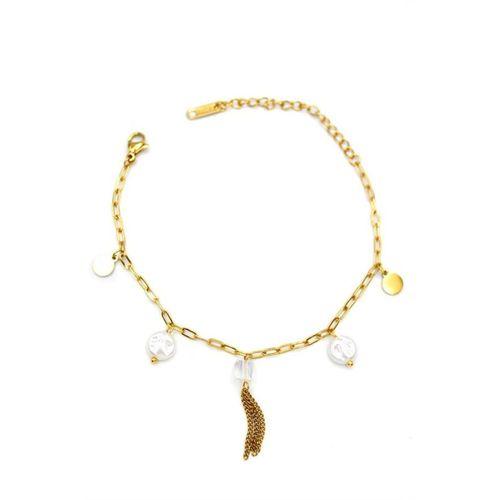 İnci Bileklik - Altın