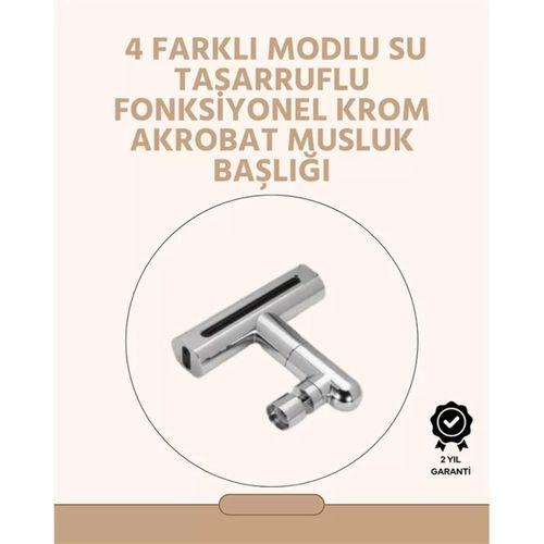 360° Dönüşlü Su Akışı Başlığı | 4'ü 1 Arada Kullanım