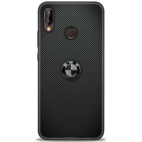 Huawei P20 Lite Kılıf HD Baskılı Kılıf - Bmw Siyah + Tam Ekran Koruyucu