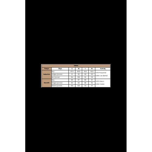 Dantelli Tüllü Ve Dekolteli Saten Sabahlık Takımı