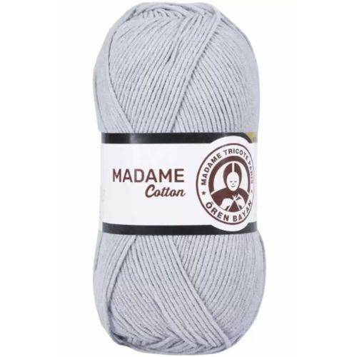 1 Adet Madame Cotton El Örgü İpi Yünü 100 gr 001 Gri - mudanis