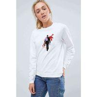 Altered Carbon Hello Unicorn Blood Baskılı Beyaz Kadın Sweatshirt