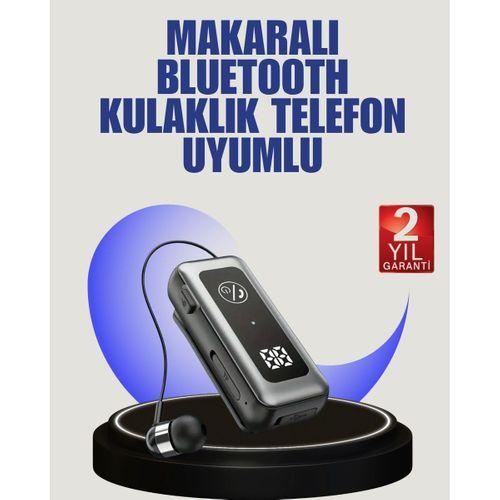 İçi Sarılabilen Kablo Ve Yaka Klipsli Bluetooth Kulaklık