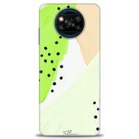 Xiaomi Poco X3 NFC Kılıf HD Baskılı Kılıf - Fıstık Yeşili + Tam Ekran Koruyucu