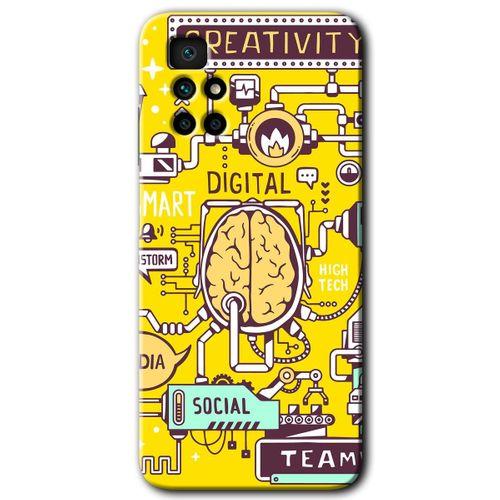 Xiaomi Redmi 10 Kılıf HD Desen Baskılı Arka Kapak + Temperli Cam - Smart 2