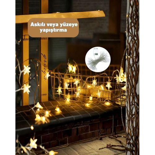 Dekoratif Yıldız Led Aydınlatma 20 Ledli 5 Metre Günışığı
