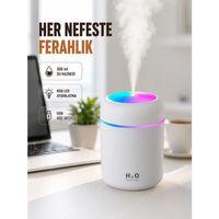 Abs Gövdeli 300ml Usb Nemlendirici – Beyaz, Gri, Pembe Renk