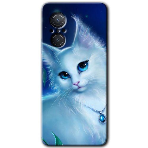Huawei Nova 9 SE HD Baskılı Kılıf + 9D Tam Ekran Koruyucu - Cat Glance