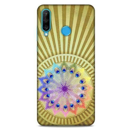 Huawei P30 Lite Kılıf Desenli Özel Seri Tüyler (27) Tasarımlı Kılıf