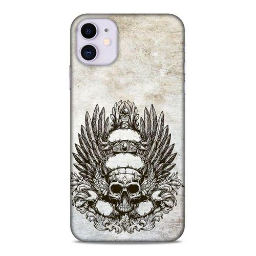 Lopard Apple Iphone 11 Uyumlu Kılıf Tattoo's (6) Silikon Kılıf Siyah Gri