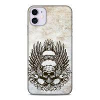 Lopard Apple Iphone 11 Uyumlu Kılıf Tattoo's (6) Silikon Kılıf Siyah Gri
