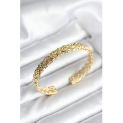 Ezme Zincir Model Gold Renk Kadın Bileklik