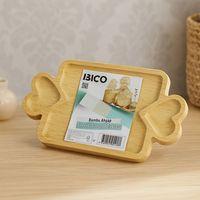 Bambu Ahşap Servis Tepsisi 25x14 cm - 3 Bölmeli Sunum Tahtası