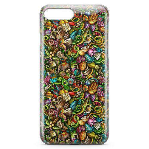 Apple iPhone 8 Plus Kılıf Doodle Hindistan Turu Arka Kapak Koruma Desenli Full Koruyucu