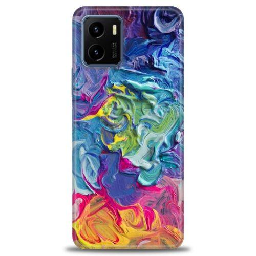 Vivo Y21 Kılıf HD Baskılı Kılıf - Colors + Tam Ekran Koruyucu