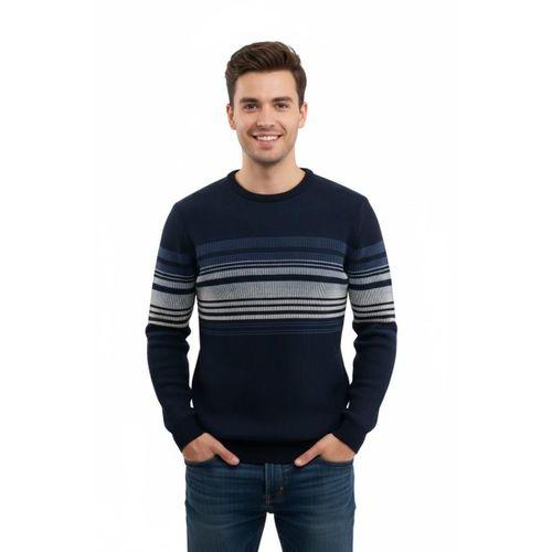 Erkek Sıfır Yaka Kazak Selanik Örgü Klasik Kalıp 5245C BGL-ST04860