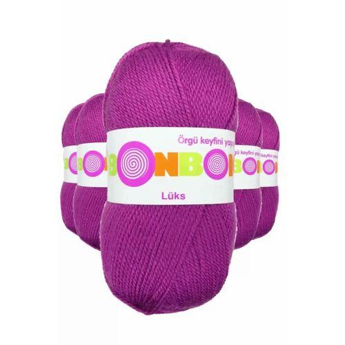 5 Adet Lüks Patik İpi Yünü Koyu Pembe 98675 - bonbon mudanis