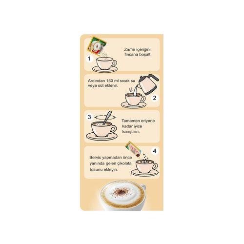 Şekersiz Kapuçino Kahve Çikolata Tozlu 20’li Paket 14gr