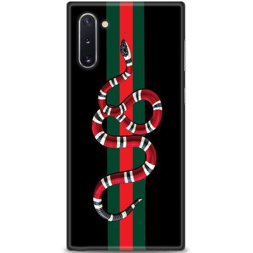 Samsung Galaxy Note 10 Kılıf HD Baskılı Kılıf - Kırmızı Yeşil Yılan + Tam Ekran Koruyucu