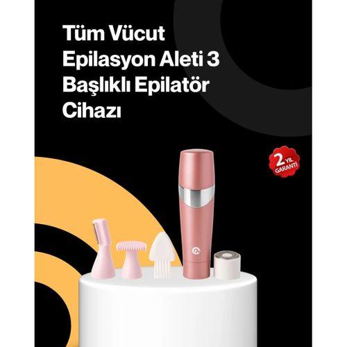 Yüz Tüyleri İçin Özel Başlıklı Pembe Epilatör