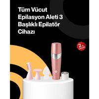 Yüz Tüyleri İçin Özel Başlıklı Pembe Epilatör