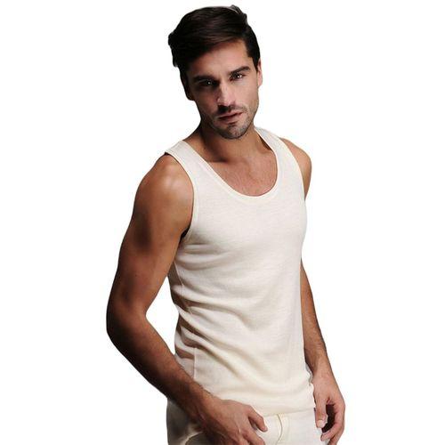 Hasyün Erkek Merinos Yünü Kalın Askılı Geniş Yaka Fanila