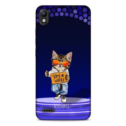 LG K20 2019 Kılıf FunnyMaX (42) Rugged Armor Kılıf Kedili Mor