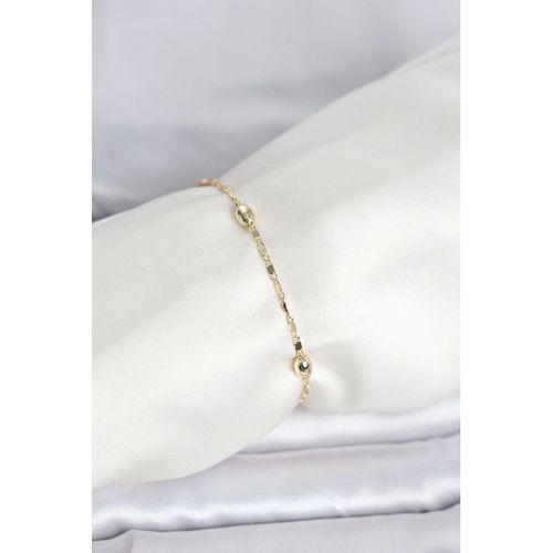 CM 14K Gold Renk Damla Topçuk Model Kadın Bileklik