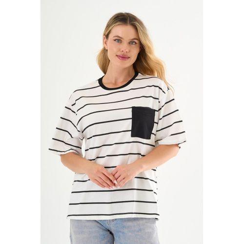 ALEXANDERGARDI Cep Detaylı Çizgili T-shirt
