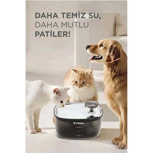 Otomatik Filtreli Kedi Köpek Su Pınarı Su Çeşmesi Ultra Sessiz Su Şelalesi 2.5lt