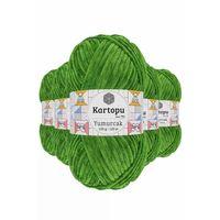 5 Adet Yumurcak Kadife El Örgü İpi Yeşil K469