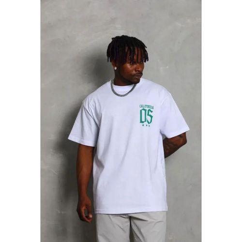 Erkek Baskılı T-Shirt Kısa Kol Bisiklet Yaka Regular Fit Rahat Kalıp Günlük Tişört - Beyaz