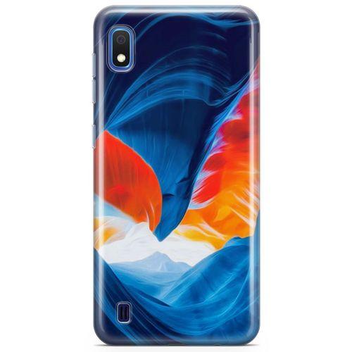 Samsung Galaxy A10 Kılıf Turuncu Kanyon Arka Kapak Koruma Desenli Full Koruyucu