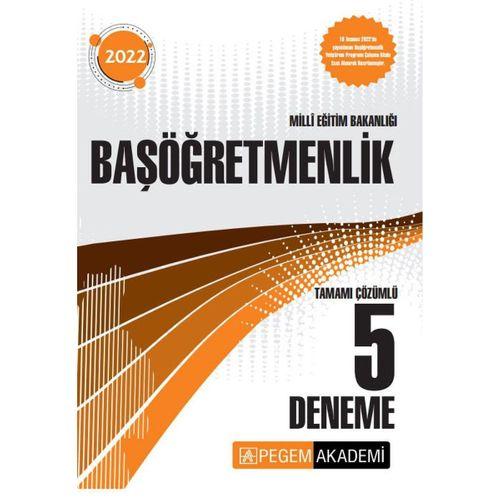 2022 Milli Eğitim Bakanlığı Başöğretmenlik 5 Deneme Pegem Yayınları