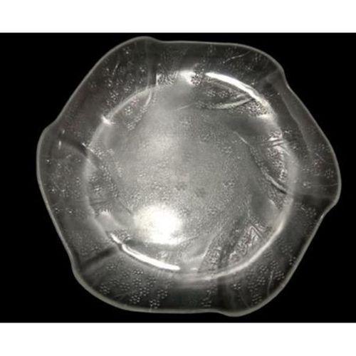 Yaprak Desen Cam Servis Tabağı Seti 4 Adet